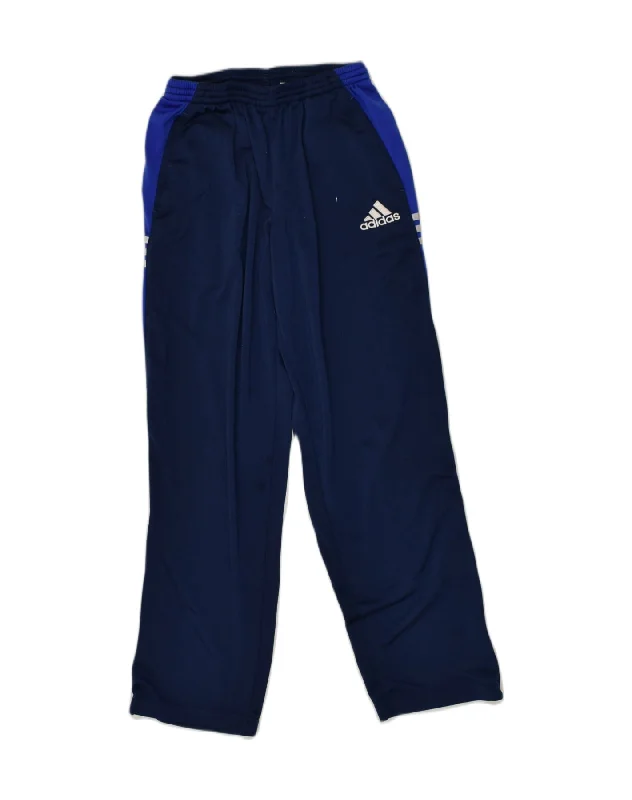 ADIDAS Womens Tracksuit Trousers UK 14 Large Navy Blue Colourblock Trousers Palazzo Wide Leg ADIDAS Womens Tracksuit Trousers UK 14 Large Navy Blue Colourblock Trousers Palazzo Wide Leg