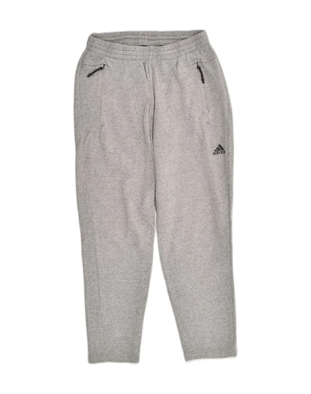 ADIDAS Womens Tracksuit Trousers UK 14 Medium Grey Flecked Cotton Trousers Brand Named ADIDAS Womens Tracksuit Trousers UK 14 Medium Grey Flecked Cotton Trousers Brand Named