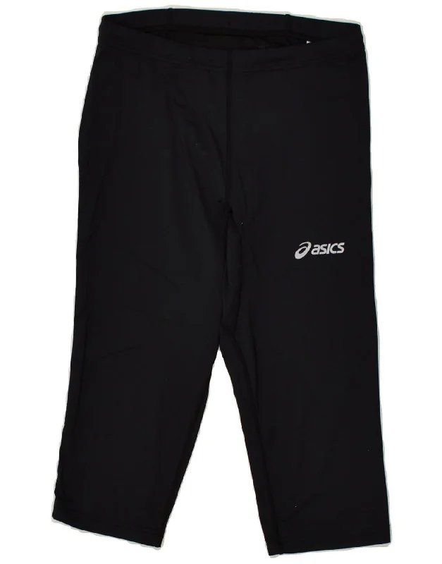 ASICS Womens Capri Tracksuit Trousers UK 12 Medium Black Polyester Trousers Cargo Utility ASICS Womens Capri Tracksuit Trousers UK 12 Medium Black Polyester Trousers Cargo Utility