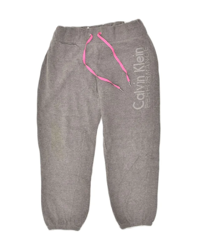 CALVIN KLEIN Womens Graphic Tracksuit Trousers Joggers UK 18 XL Grey Trousers Cargo Utility CALVIN KLEIN Womens Graphic Tracksuit Trousers Joggers UK 18 XL Grey Trousers Cargo Utility