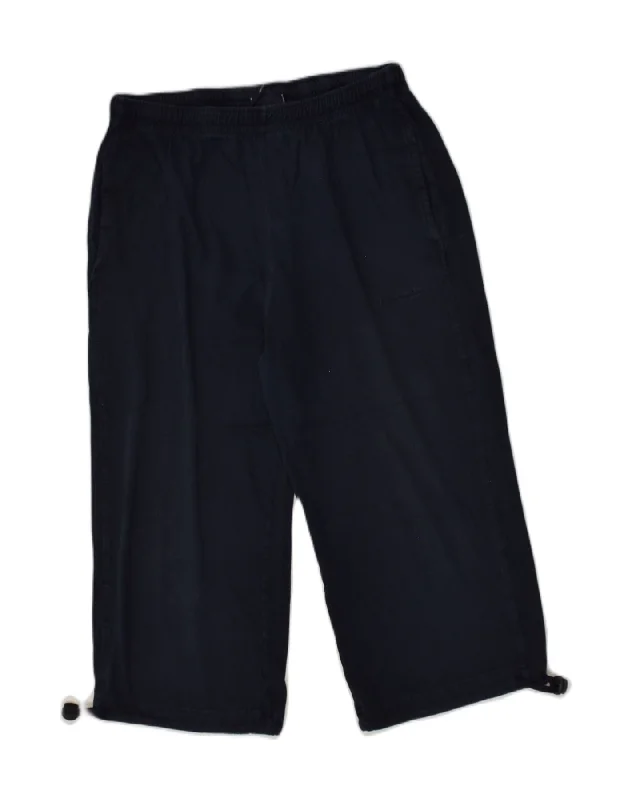 CHAMPION Womens Capri Tracksuit Trousers UK 14 Large Navy Blue Trousers chic fashionable CHAMPION Womens Capri Tracksuit Trousers UK 14 Large Navy Blue Trousers chic fashionable