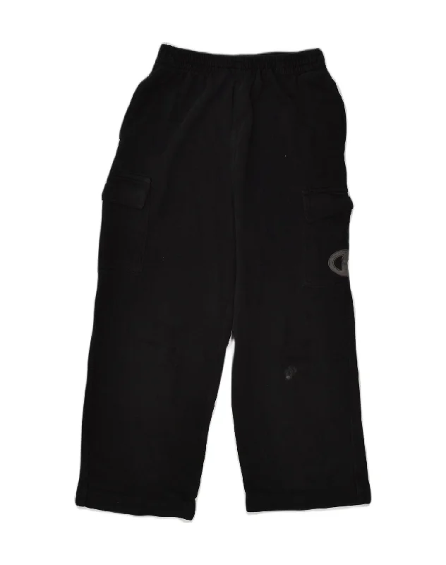 CHAMPION Womens Cargo Tracksuit Trousers UK 14 Large Black Cotton Trousers practical easy-care CHAMPION Womens Cargo Tracksuit Trousers UK 14 Large Black Cotton Trousers practical easy-care