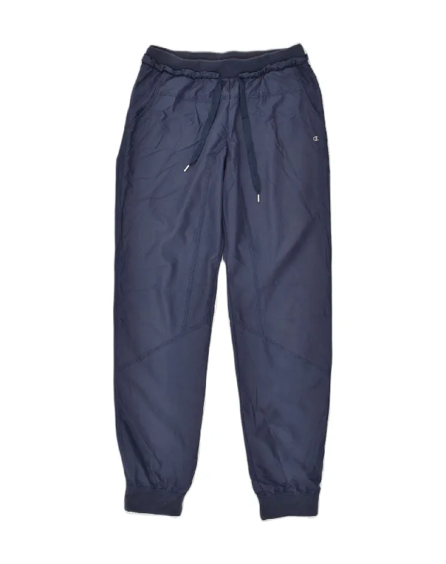 CHAMPION Womens Tracksuit Trousers Joggers Small Navy Blue Trousers Vintage Classic