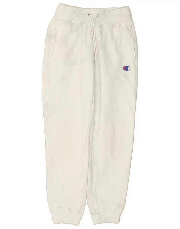 CHAMPION Womens Tracksuit Trousers Joggers UK 8 Small Blue Cotton Trousers Fall Fleece