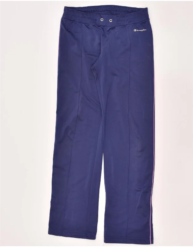 CHAMPION Womens Tracksuit Trousers UK 12 Medium Navy Blue Polyester Trousers Favorite Customer CHAMPION Womens Tracksuit Trousers UK 12 Medium Navy Blue Polyester Trousers Favorite Customer