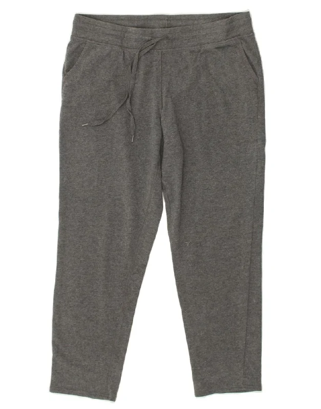CHAMPION Womens Tracksuit Trousers UK 16 Large Grey Cotton Trousers Winter Warm