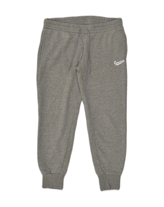 CONVERSE Womens Tracksuit Trousers Joggers UK 18 XL Grey Cotton Trousers stylish elegant CONVERSE Womens Tracksuit Trousers Joggers UK 18 XL Grey Cotton Trousers stylish elegant