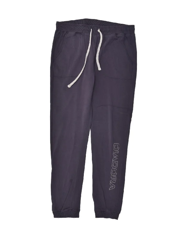 DIADORA Womens Graphic Tracksuit Trousers Joggers UK 16 Large Navy Blue Trousers Lace Delicate DIADORA Womens Graphic Tracksuit Trousers Joggers UK 16 Large Navy Blue Trousers Lace Delicate