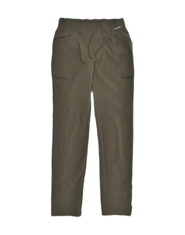 EDDIE BAUER Womens Tracksuit Trousers US 2 XS Grey Polyester Trousers Fall Fleece