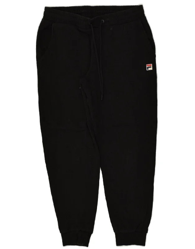 FILA Womens Tracksuit Trousers Joggers UK 14 Medium Black Cotton Trousers Tapered Slim Fit FILA Womens Tracksuit Trousers Joggers UK 14 Medium Black Cotton Trousers Tapered Slim Fit