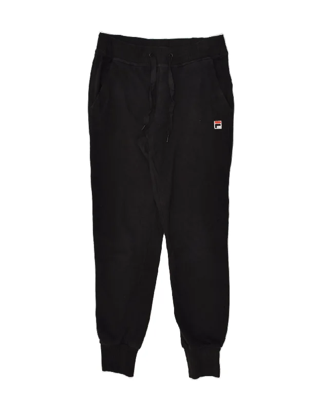 FILA Womens Tracksuit Trousers Joggers XS Black Cotton Trousers Exclusive Limited
