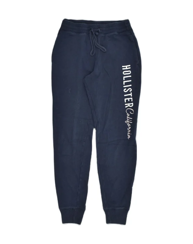 HOLLISTER Womens Graphic Tracksuit Trousers Joggers UK 6 XS Navy Blue Trousers Prom Sequined HOLLISTER Womens Graphic Tracksuit Trousers Joggers UK 6 XS Navy Blue Trousers Prom Sequined