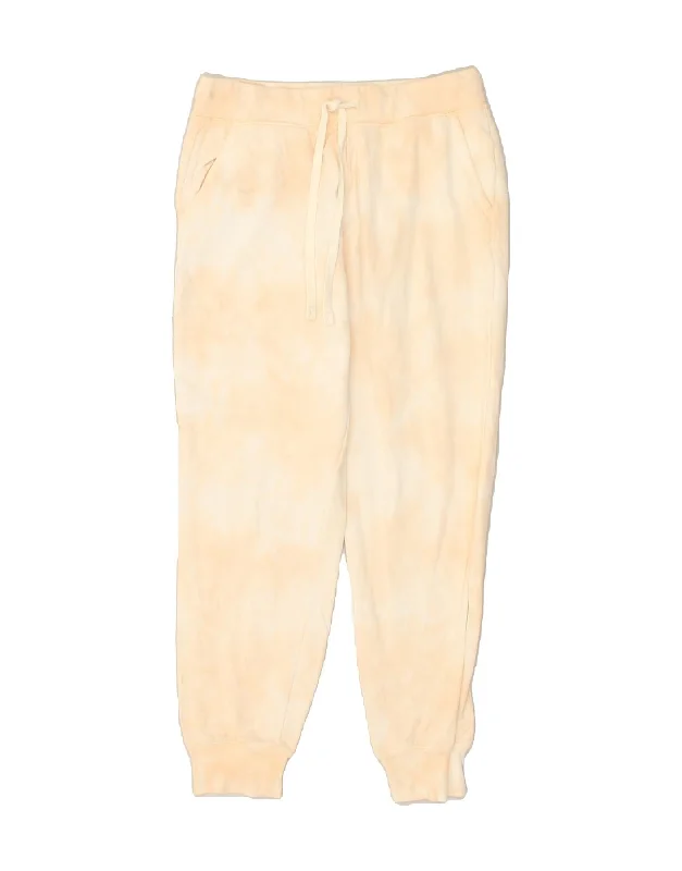 J. CREW Womens Tracksuit Trousers Joggers UK 10 Small Orange Tie Dye Trousers Leather Faux J. CREW Womens Tracksuit Trousers Joggers UK 10 Small Orange Tie Dye Trousers Leather Faux
