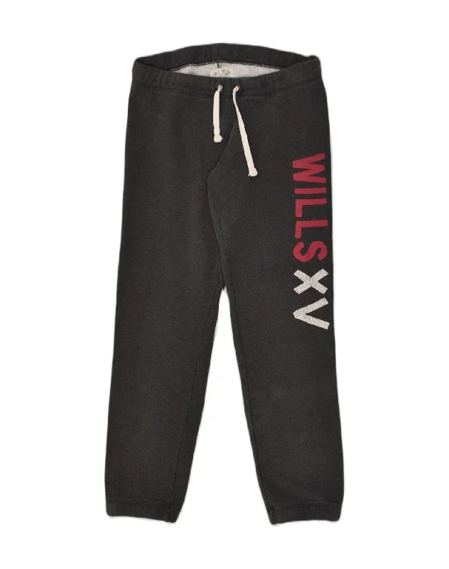 JACK WILLS Womens Graphic Tracksuit Trousers Joggers UK 10 Small Grey Trousers High Rise Slim Fit JACK WILLS Womens Graphic Tracksuit Trousers Joggers UK 10 Small Grey Trousers High Rise Slim Fit