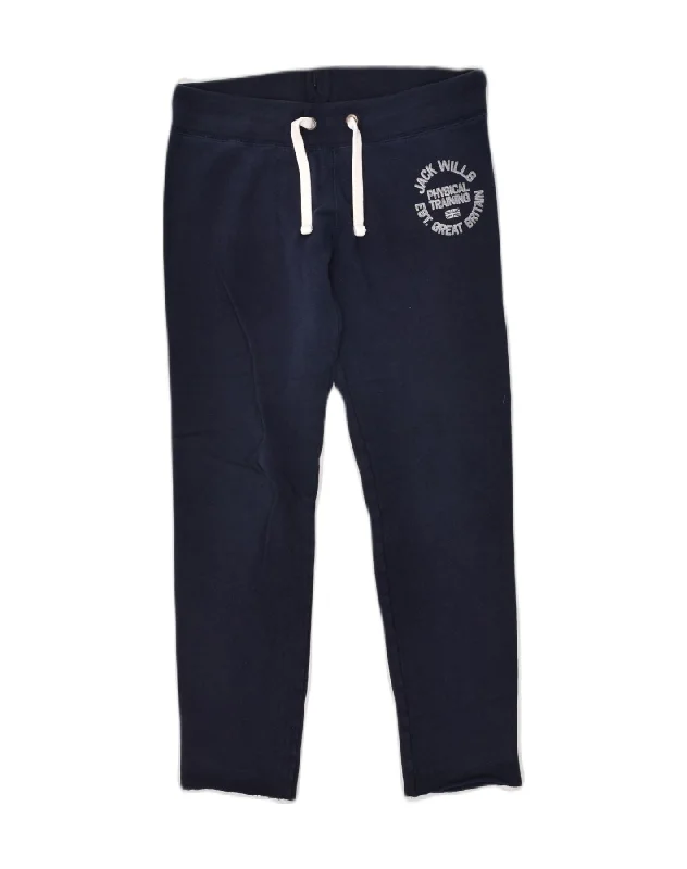 JACK WILLS Womens Graphic Tracksuit Trousers UK 6 XS Navy Blue Cotton Trousers Chinos Classic JACK WILLS Womens Graphic Tracksuit Trousers UK 6 XS Navy Blue Cotton Trousers Chinos Classic