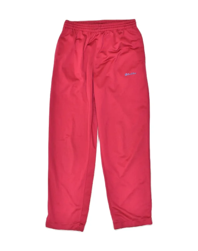 LOTTO Womens Tracksuit Trousers UK 12 Medium Red Polyester Trousers Bootcut Casual