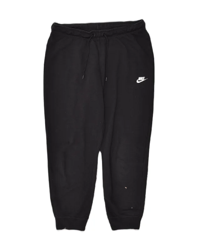 NIKE Womens Tracksuit Trousers Joggers UK 14 Large Black Cotton Trousers sophisticated sleek NIKE Womens Tracksuit Trousers Joggers UK 14 Large Black Cotton Trousers sophisticated sleek