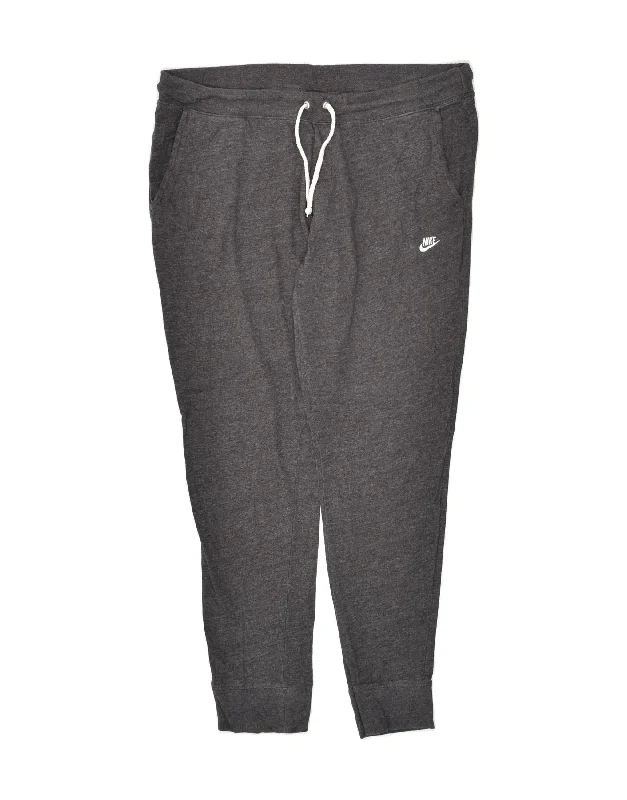 NIKE Womens Tracksuit Trousers Joggers UK 18 XL Grey Trousers Spring Floral
