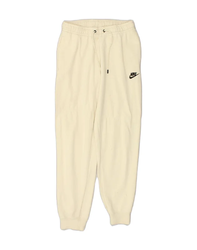 NIKE Womens Tracksuit Trousers Joggers UK 8 Small Beige Cotton Trousers Gym Athletic NIKE Womens Tracksuit Trousers Joggers UK 8 Small Beige Cotton Trousers Gym Athletic