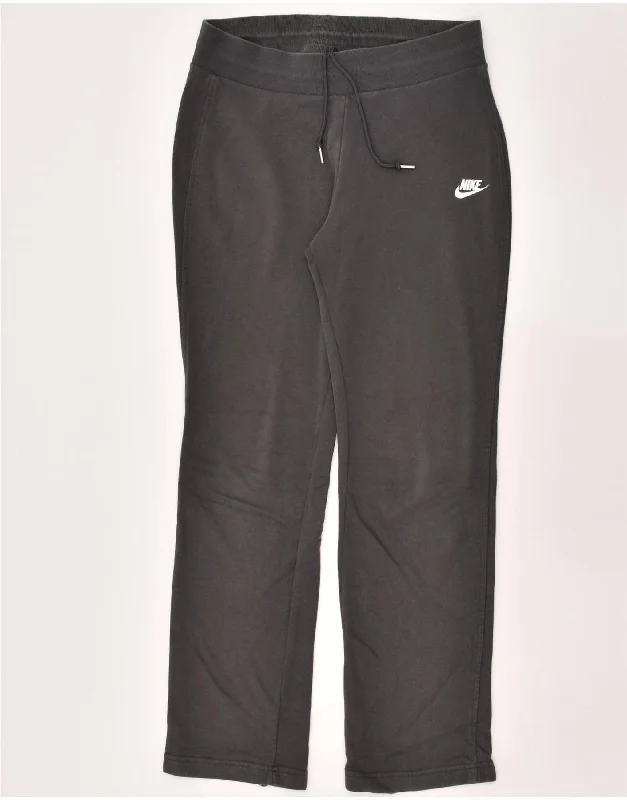 NIKE Womens Tracksuit Trousers UK 14 Large Grey Cotton Trousers Recommended Stylist