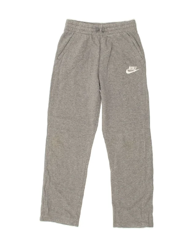 NIKE Womens Tracksuit Trousers UK 18 XL Grey Cotton Trousers Fall Fleece
