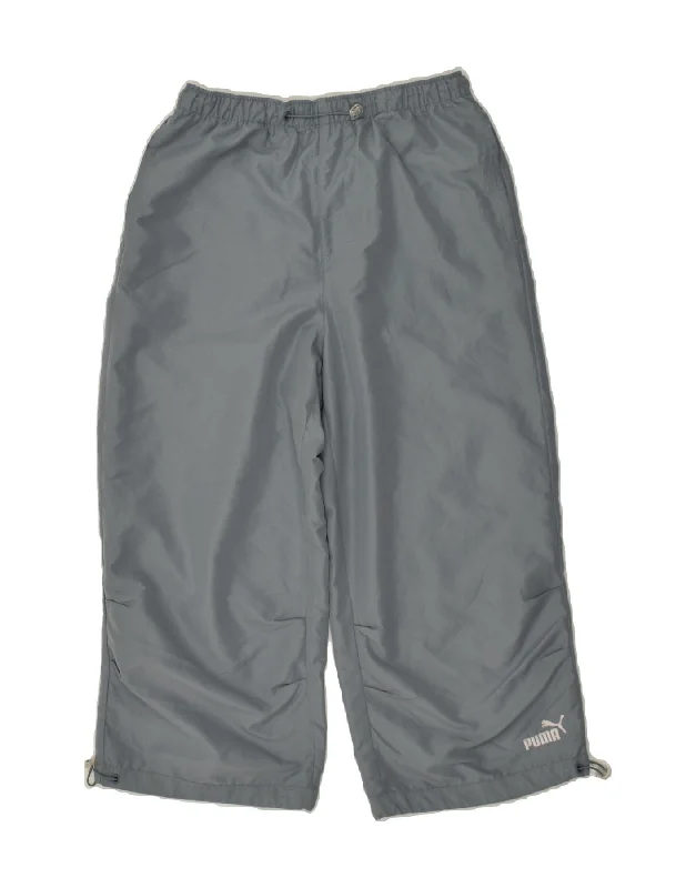 PUMA Womens Capri Tracksuit Trousers UK 14 Large Grey Polyester High Waist Slim Fit Ankle Length PUMA Womens Capri Tracksuit Trousers UK 14 Large Grey Polyester High Waist Slim Fit Ankle Length