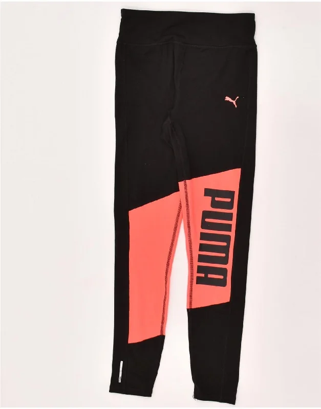 PUMA Womens Graphic Tracksuit Trousers UK 4 XS Black Colourblock Trousers Versatile Stylish PUMA Womens Graphic Tracksuit Trousers UK 4 XS Black Colourblock Trousers Versatile Stylish