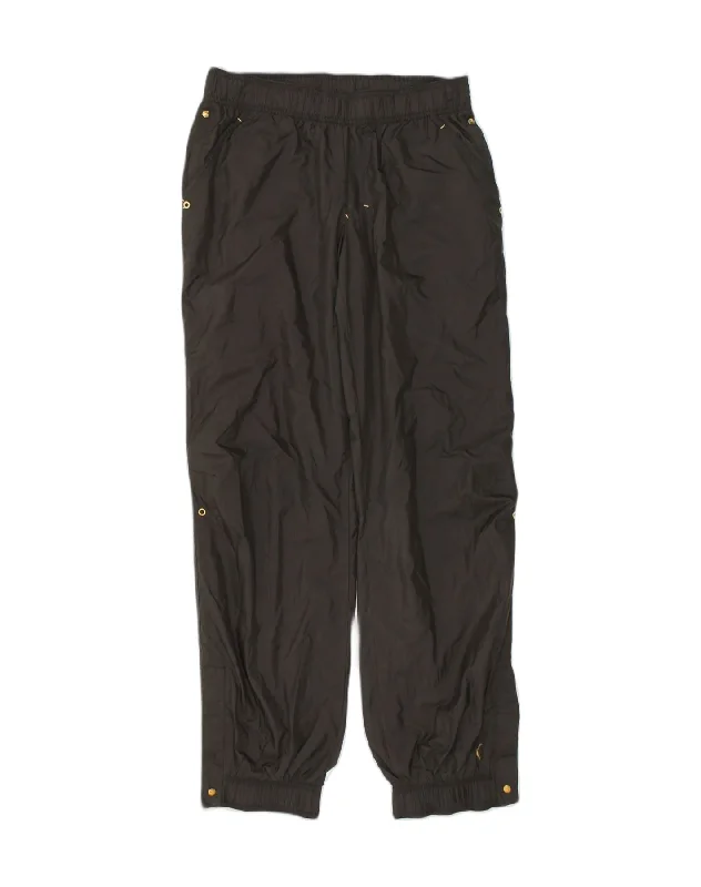 PUMA Womens Tracksuit Trousers Joggers UK 12 Medium  Black Trousers Satin Smooth