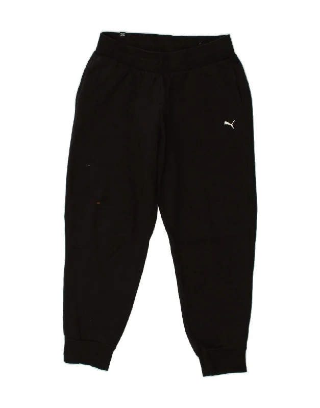 PUMA Womens Tracksuit Trousers Joggers UK 12 Medium Black Cotton Trousers fashionable chic PUMA Womens Tracksuit Trousers Joggers UK 12 Medium Black Cotton Trousers fashionable chic