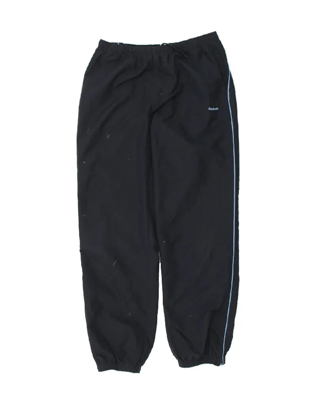 REEBOK Womens Tracksuit Trousers Joggers UK 12 Medium Navy Blue Polyester Trousers Designer Luxury REEBOK Womens Tracksuit Trousers Joggers UK 12 Medium Navy Blue Polyester Trousers Designer Luxury