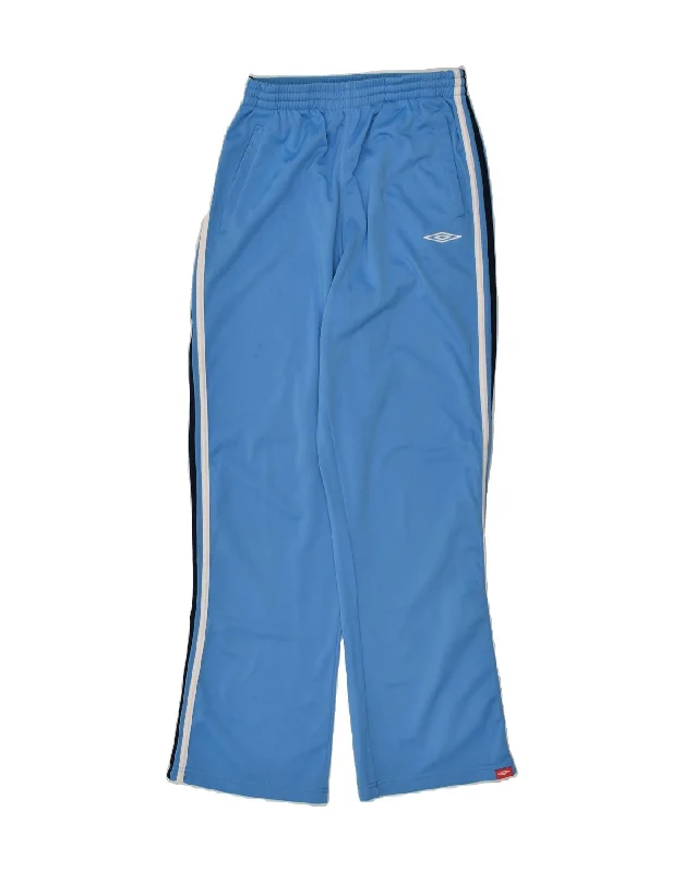 UMBRO Womens Tracksuit Trousers UK 16 Large Blue Polyester Trousers Vintage Classic