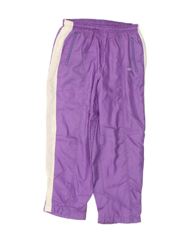 VINTAGE Womens Tracksuit Trousers UK 12 Medium Purple Colourblock Trousers stylish modern VINTAGE Womens Tracksuit Trousers UK 12 Medium Purple Colourblock Trousers stylish modern