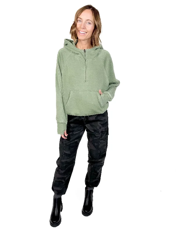 Easy Does It Pullover- GREEN Wrist Length Sleeve