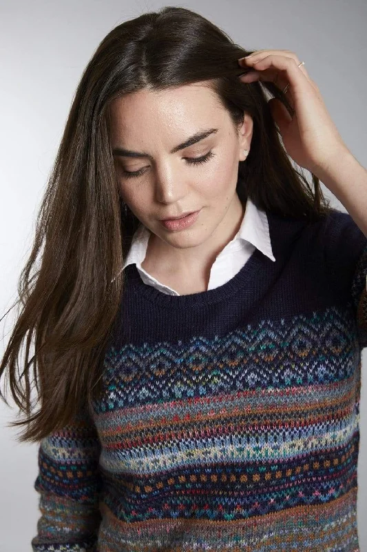 Abancay Hand-Dyed Alpaca Sweater FairIsle Pullover for Women Oversized Cozy Pullover Abancay Hand-Dyed Alpaca Sweater FairIsle Pullover for Women Oversized Cozy Pullover