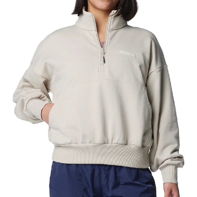 Women's Columbia Marble Canyon 1/4 Zip Pullover Slit Sleeve Stylish
