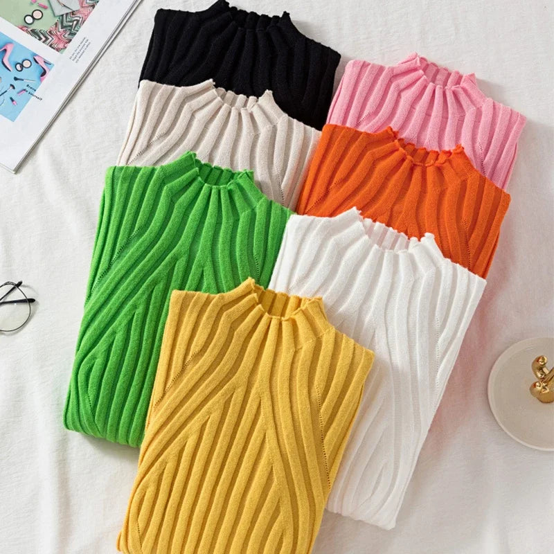 Autumn Women Half Turtleneck Jumper Sweater Long Sleeve Solid Color Knitwear Winter Women Casual Sweater Pullover Y2K Streetwear Boat Neck Sweater Autumn Women Half Turtleneck Jumper Sweater Long Sleeve Solid Color Knitwear Winter Women Casual Sweater Pullover Y2K Streetwear Boat Neck Sweater
