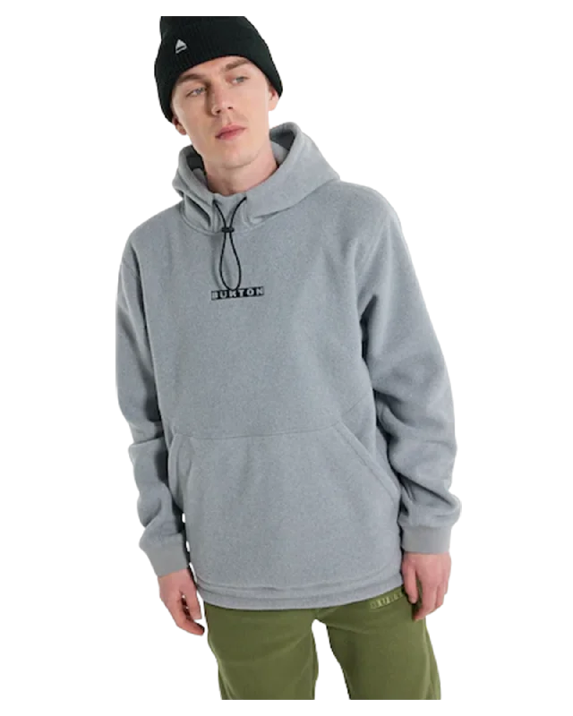 Burton Cinder Hooded Pullover - Gray Heather High Neck Pullover