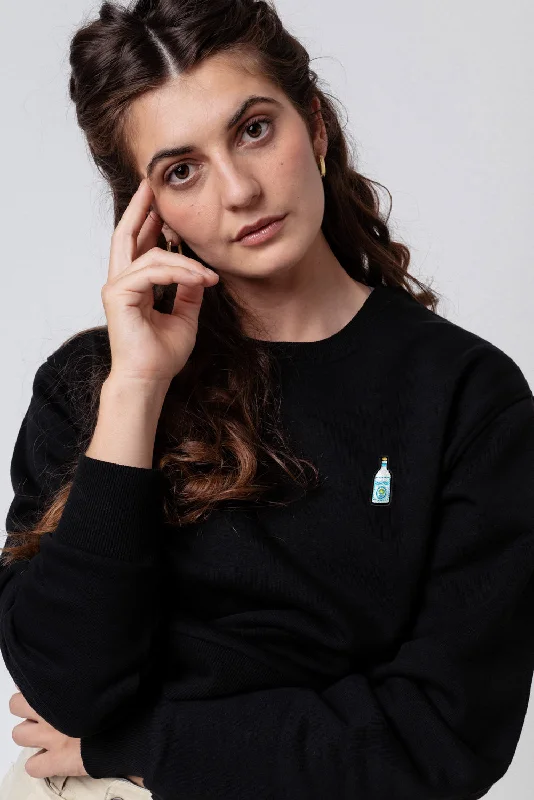 GIN SUL | Bestickter Bio-Baumwoll Frauen Pullover V-Neck Stylish Pullover