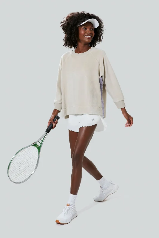 Gray Velour Maggie Pullover Leg Sleeve Comfort