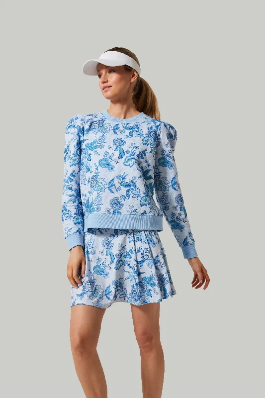 Heirloom Floral Puff Sleeve Campbell Pullover Flutter Sleeve Feminine