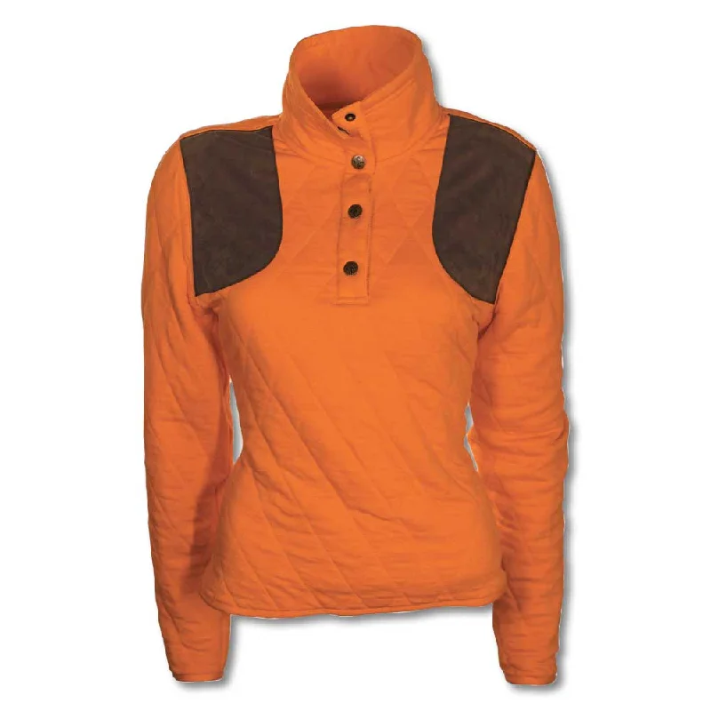 Huntress Quilted Pullover Asymmetrical Hem Sweater