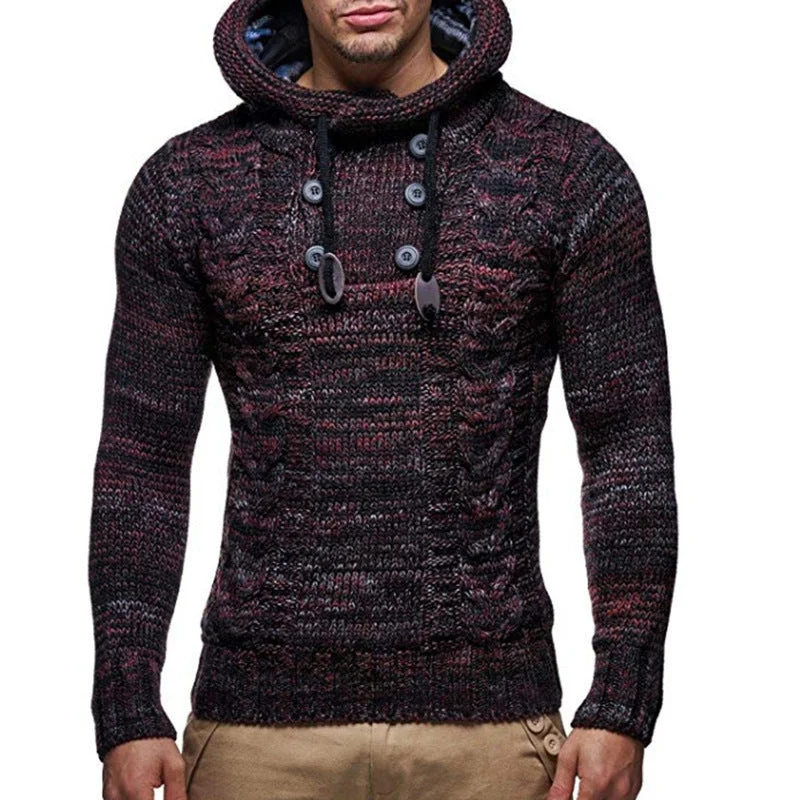 FZ Men's casual pullover warm long sleeve sweater Mock Neck Pullover
