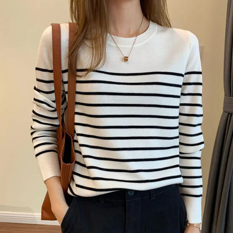 New Fashion Womens Sweaters Casual Long-Sleeved Elegant O-Neck Basic Pullover Soft Streetwear Chic Knitwear Sweaters Top Blouson Sleeve Pullover New Fashion Womens Sweaters Casual Long-Sleeved Elegant O-Neck Basic Pullover Soft Streetwear Chic Knitwear Sweaters Top Blouson Sleeve Pullover