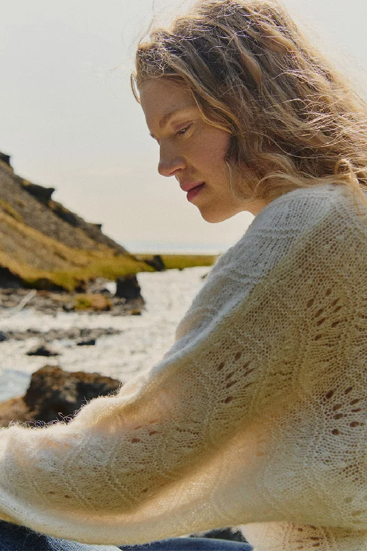 Pullover Chas Chase Ecru Saggy Sleeve Comfort
