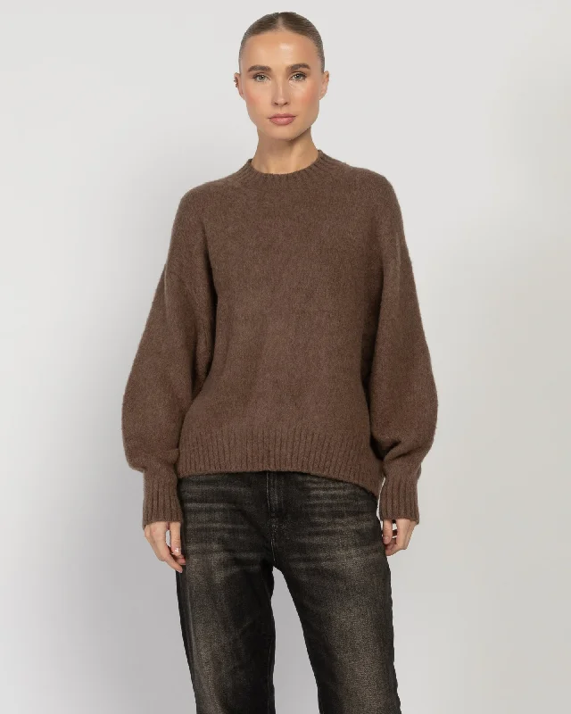 Boxy Pullover Sweater Sabrina Neck Pullover