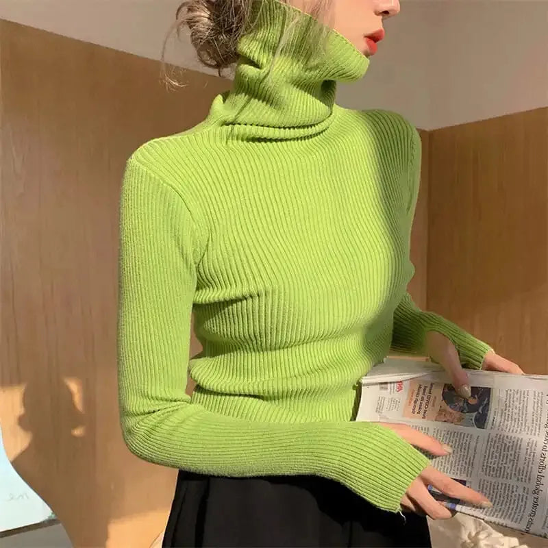 Women Pullover Heaps Collar Turtleneck Sweaters Autumn Winter Soft Warm Jumper Slim Female Basic Tops Casual Soft Knit Sweaters Kimono Neck Pullover Women Pullover Heaps Collar Turtleneck Sweaters Autumn Winter Soft Warm Jumper Slim Female Basic Tops Casual Soft Knit Sweaters Kimono Neck Pullover