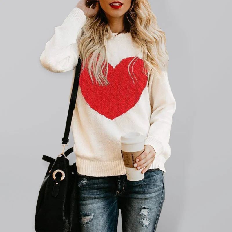 FZ Women's plus size knitted pullover sweater top V-Neck Stylish Pullover